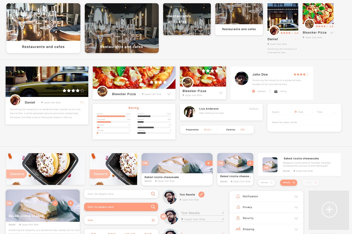 美食应用 UI 套件 Food application ui kit 50 screen插图(3)