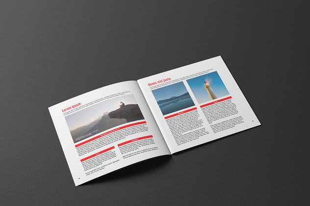 画册目录手册样机模板 Square Brochure / Catalogue Mock-Up插图(10)