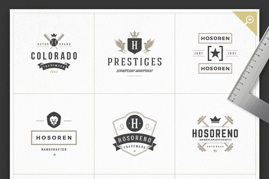 1000+复古风格Logo&徽章模板 1000 Logos and Badges Bundle插图(1)