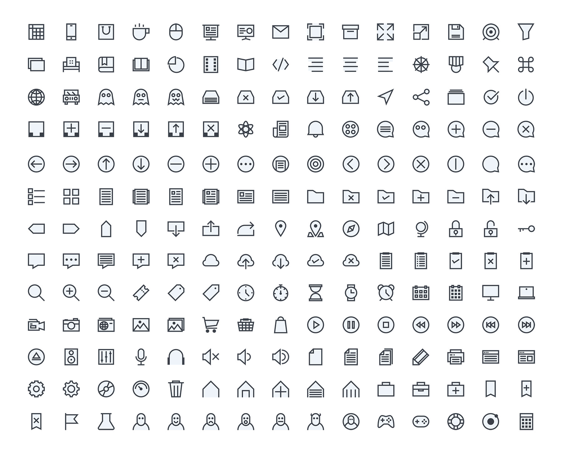 195 Common Icons