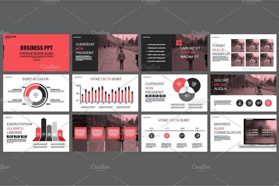 工作汇报数据统计 PPT 模板 Powerpoint Presentation Templates插图(1)