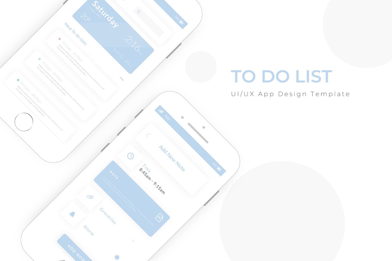 待办事项APP应用界面设计素材库精选模板 To Do List App Design插图