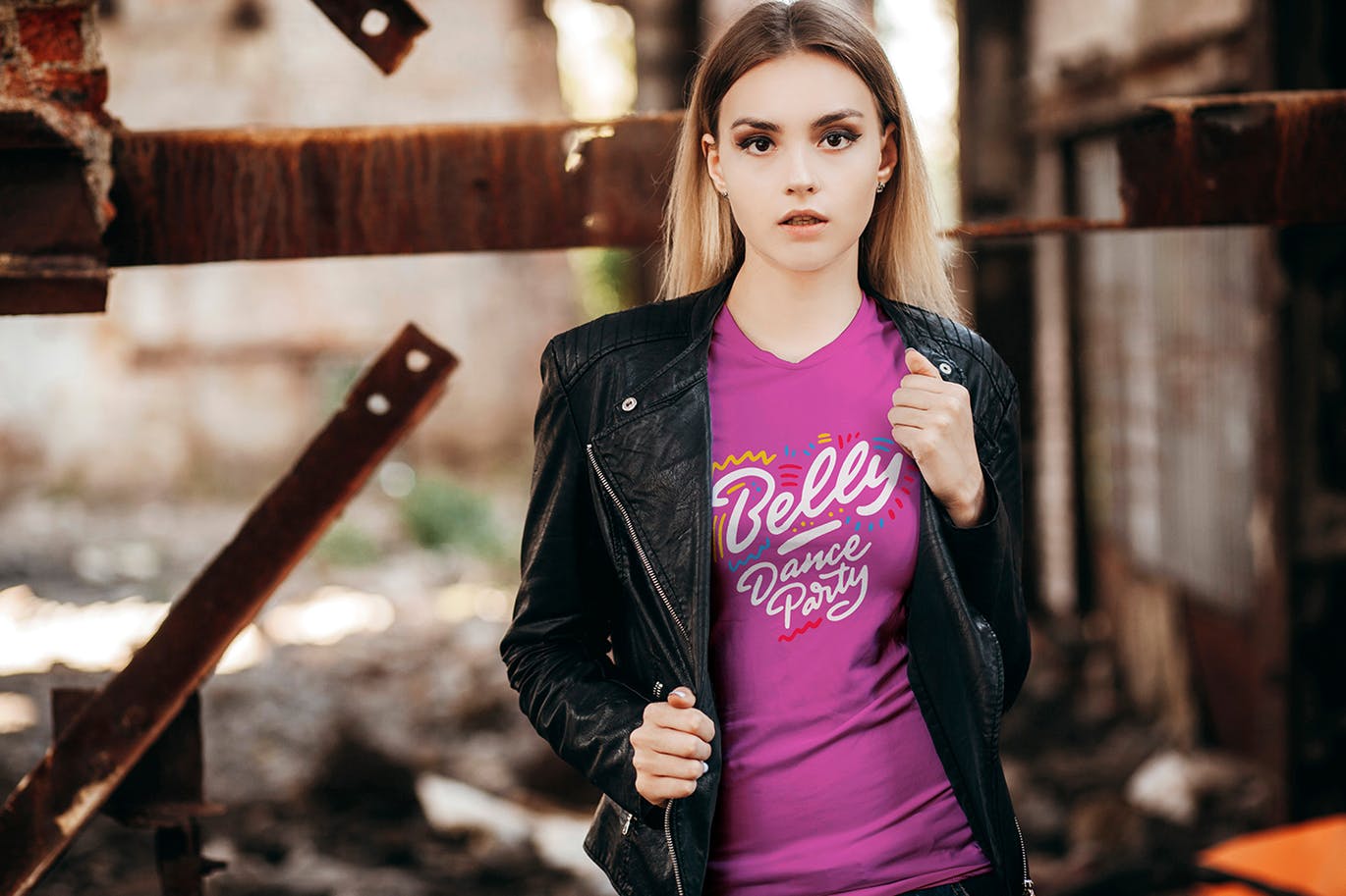 T恤系列服装印花设计展示样机素材库精选合集v03 T-Shirt Mockup Collection 03插图(4)