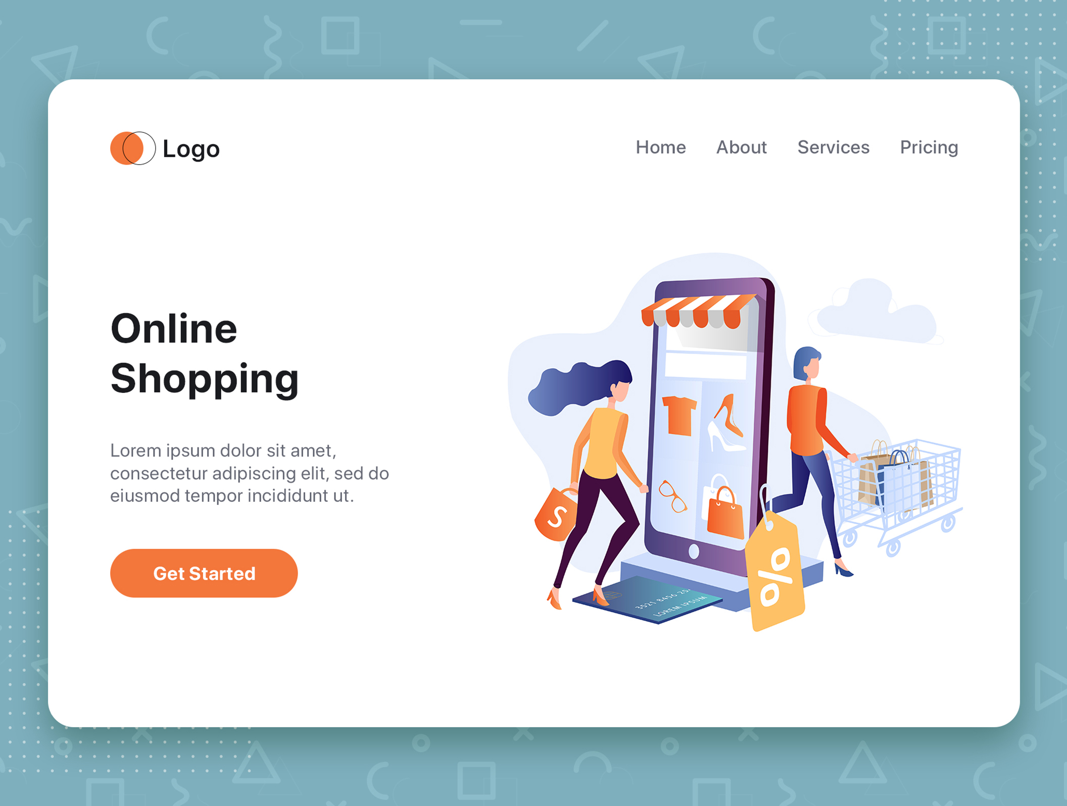 素材库下午茶：生活&工作场景着陆页网站设计矢量插画素材插图(4)