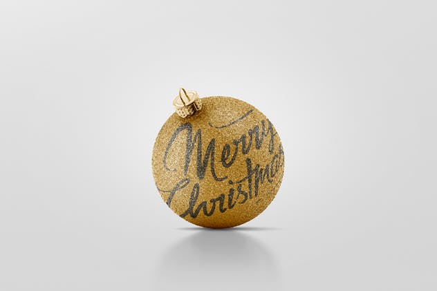圣诞装饰球样机 Christmas Ball Mockup with Material Options插图(6)
