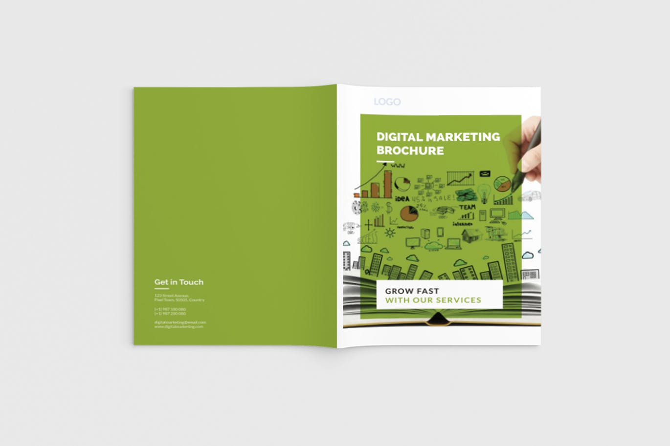 简约好用的A4尺寸营销宣传画册房地产楼书杂志书籍装帧设计模板插图(4)