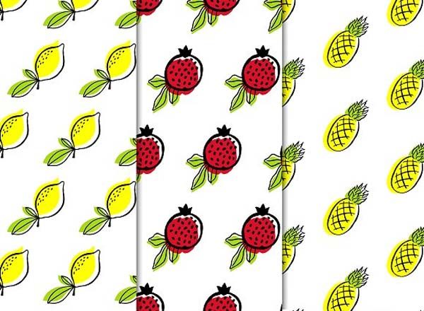 国外流行手绘儿童无缝图案插图(15)