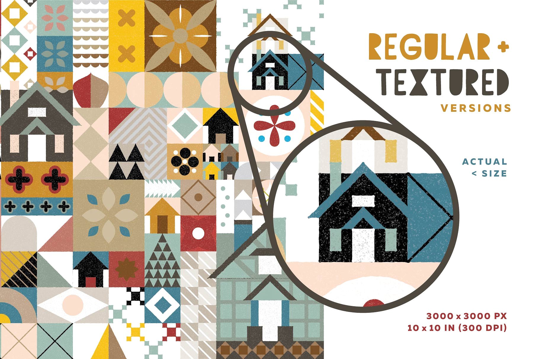 异形多彩几何图案纹理 Whimsy Geometric Pattern Bundle插图(7)