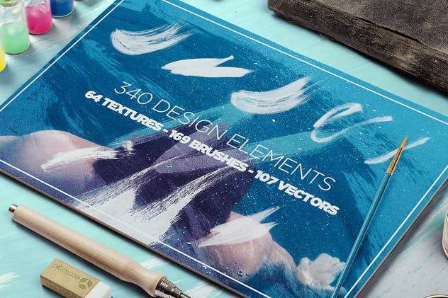 抽象艺术水彩设计套装 Watercolor Design Bundle插图(1)