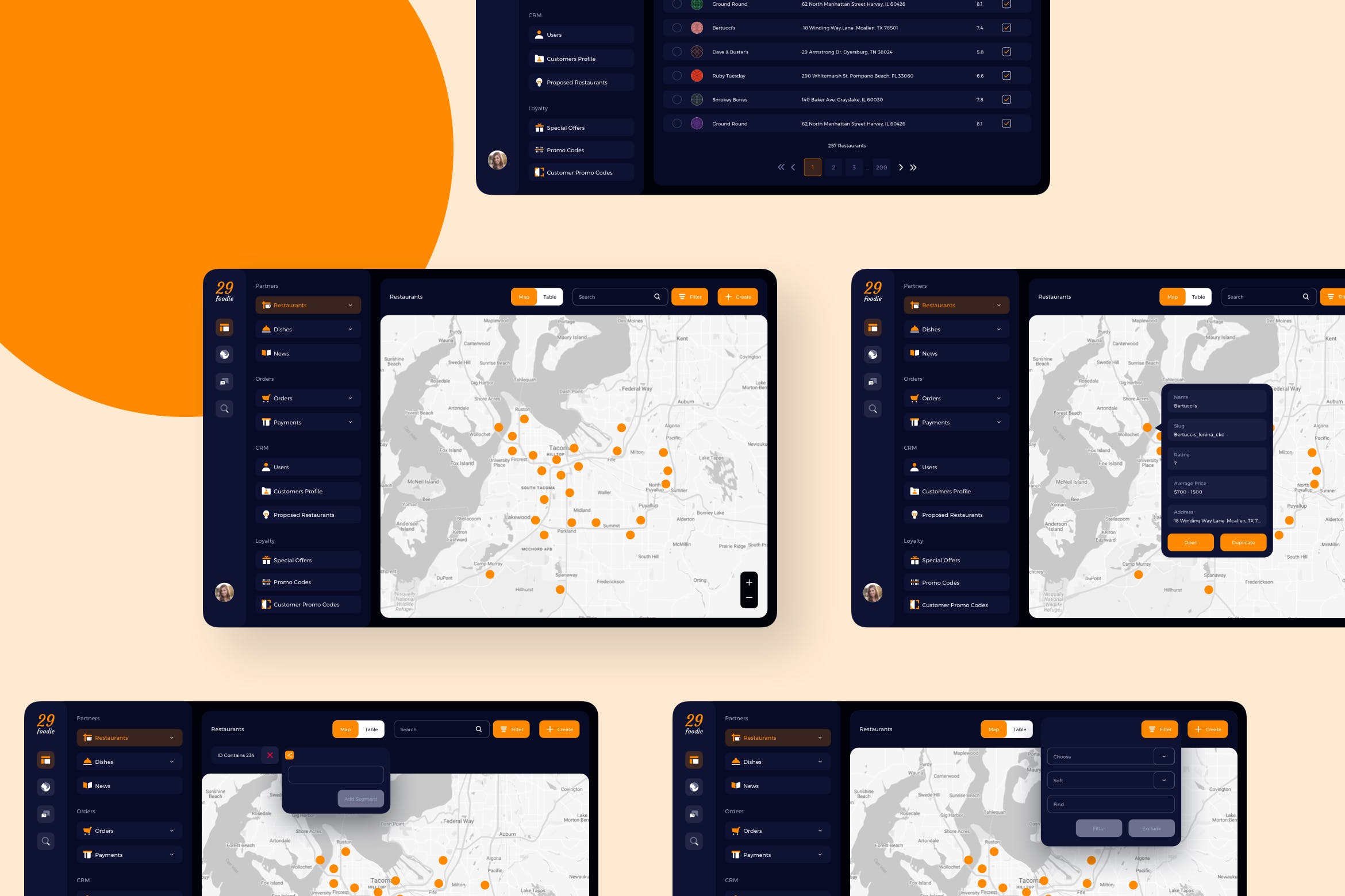 美食主题网站/平台餐厅管理界面UI设计模板 29Foodie Food Admin Restaurant Ui – FP插图