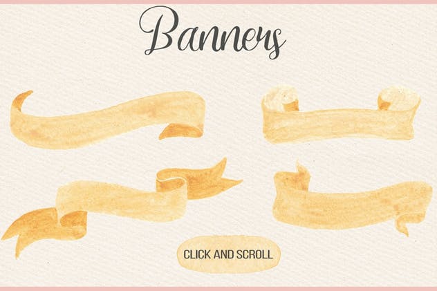 水彩花卉/植物元素设计套装 Watercolor Floral Design Kit插图(5)