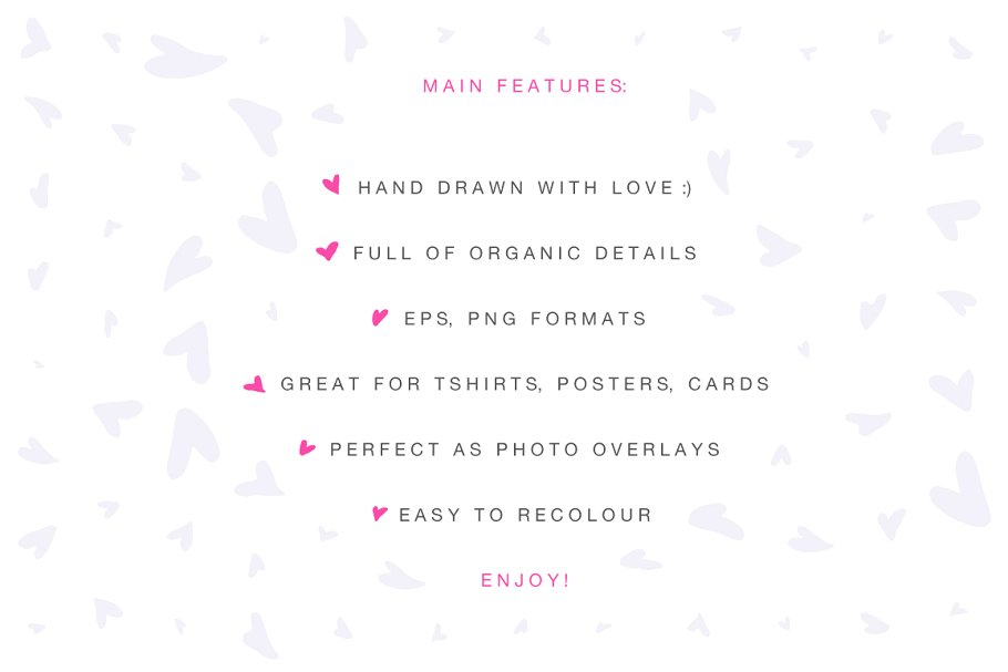 110个手写风格情人节浪漫祝福语插画 Valentine’s Day Lettering Pack插图(7)