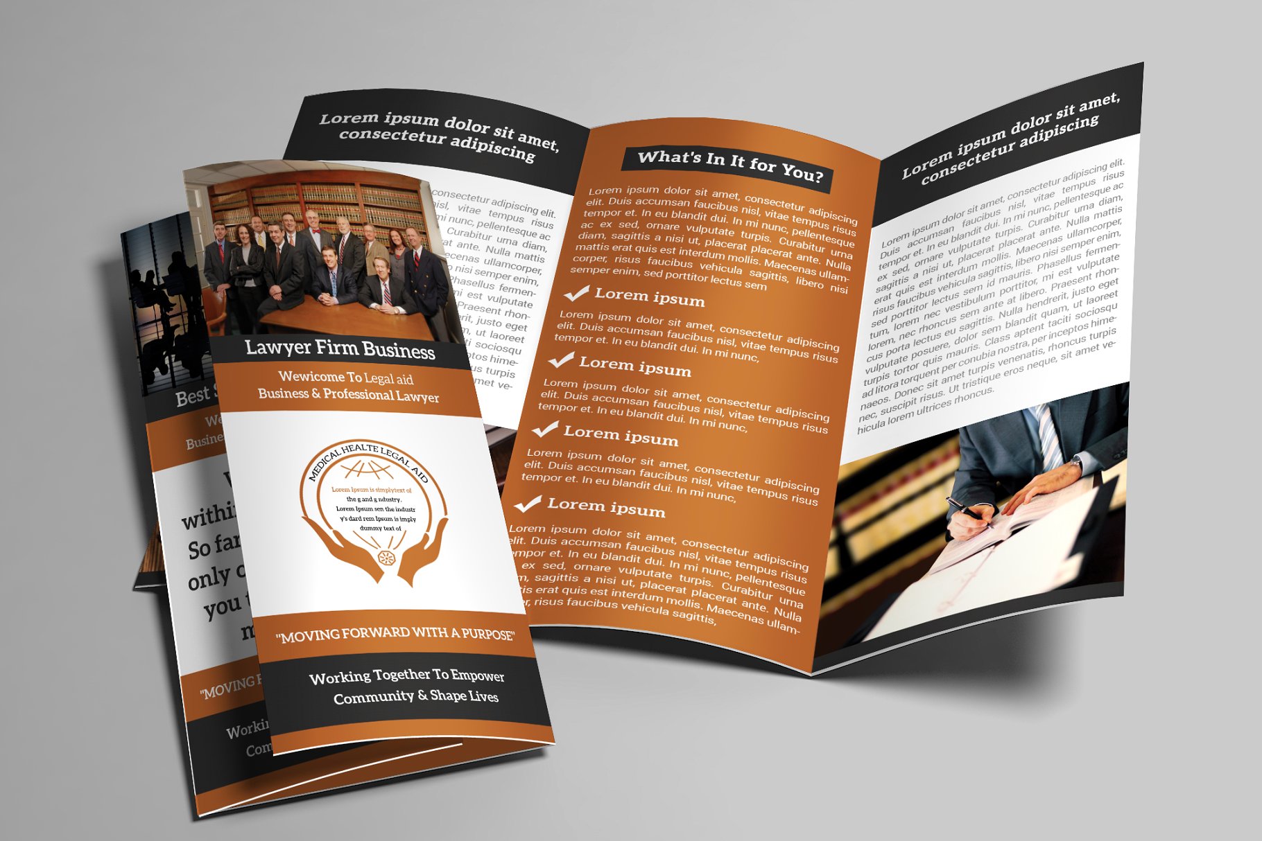 企业商务合作宣传杂志画册模板 Corporate Trifold Brochure Bundle插图(1)