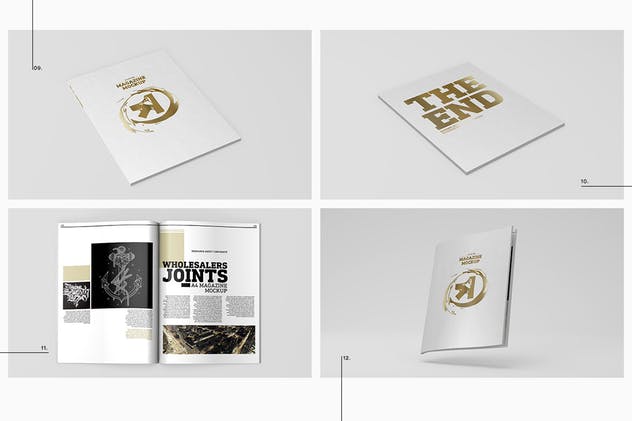 A4企业产品服务目录手册印刷品样机 A4 Magazine Catalog Mockup插图(4)