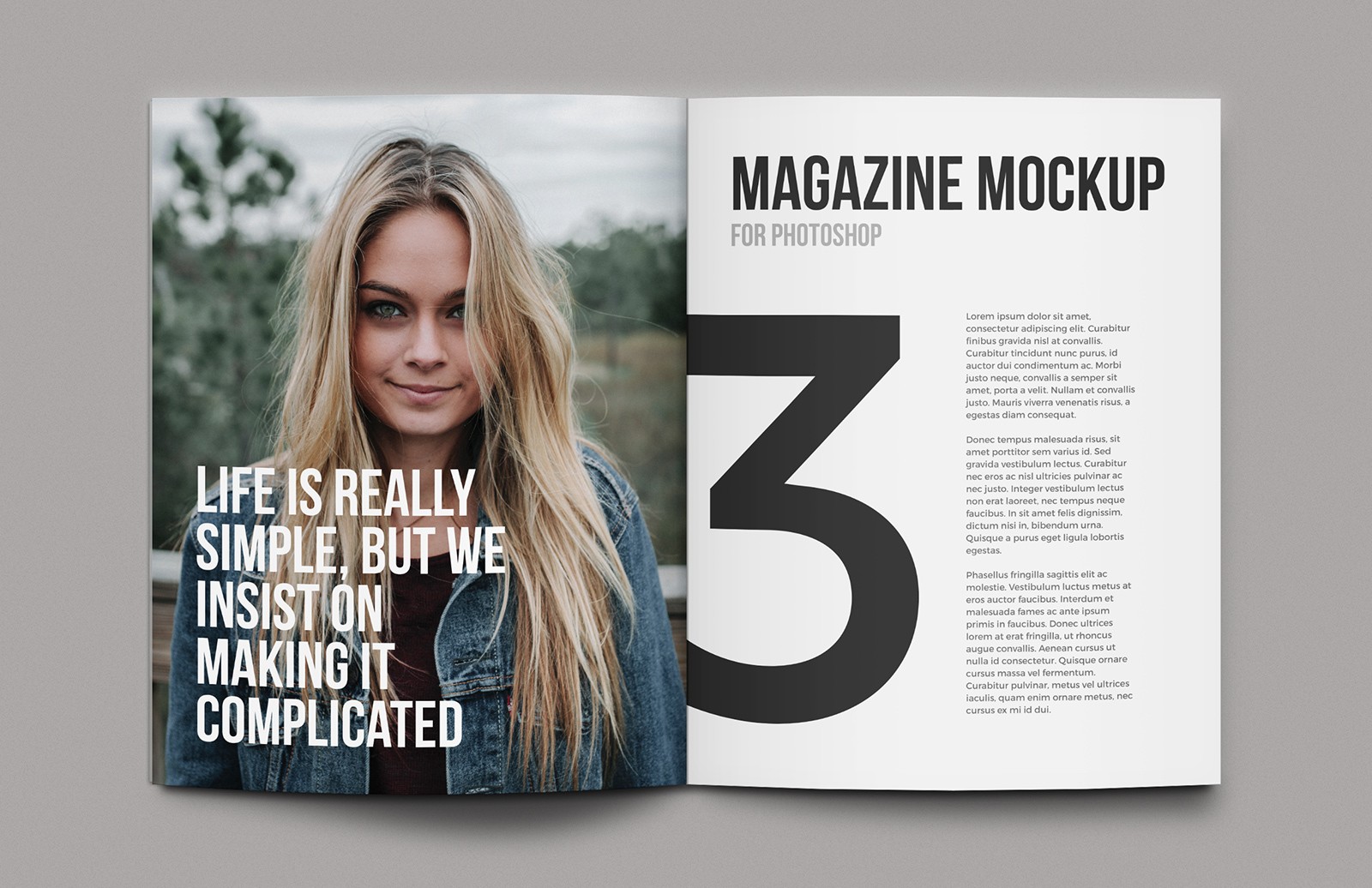 时尚杂志样机模板 Magazine Mockup Template插图(1)