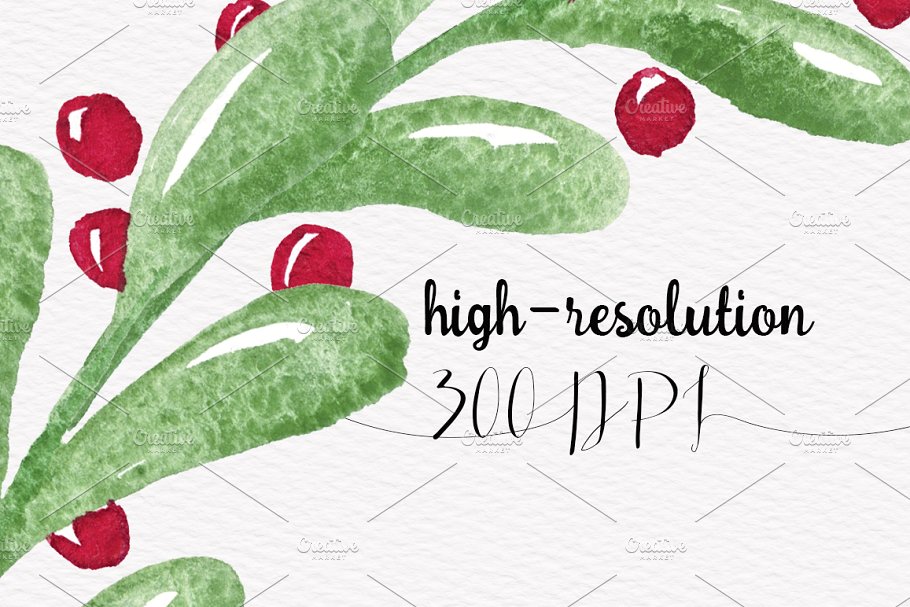 圣诞时光水彩插画元素 It`s Christmas time in the City插图(1)