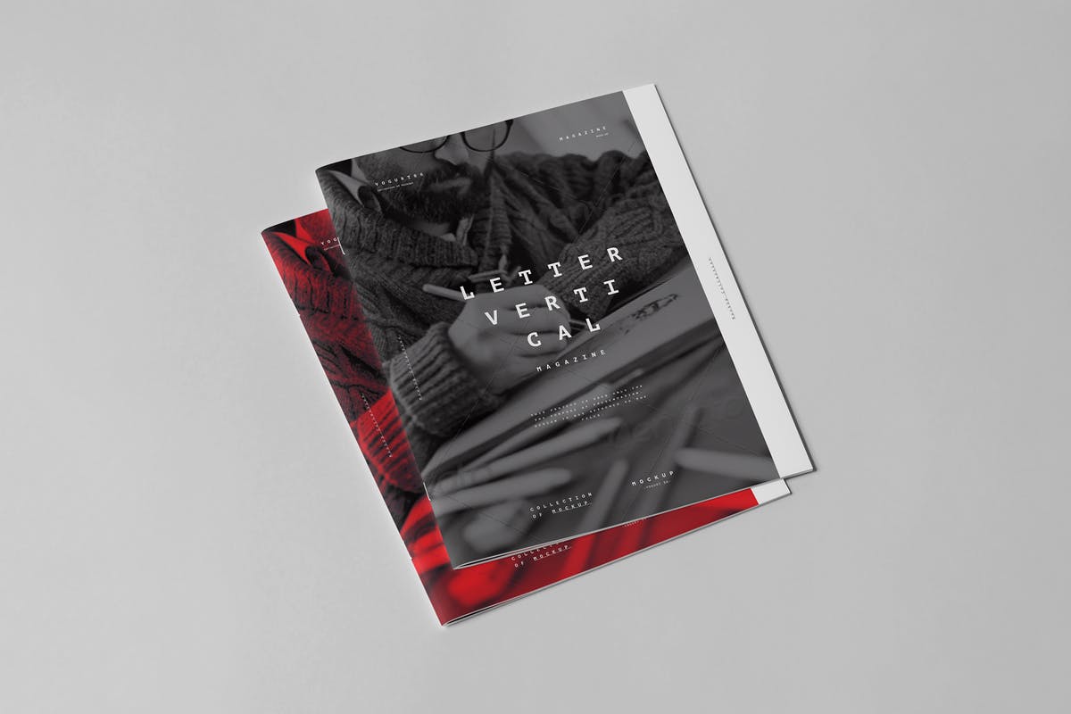 美国信纸规格画册小册子样机模板v3 US Letter Brochure Mock-up 3插图