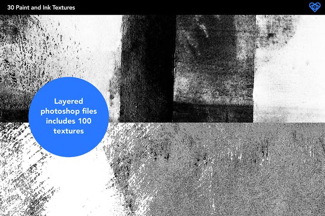 30款黑色油漆和墨水纹理 30 Black Paint and Ink Textures插图(2)