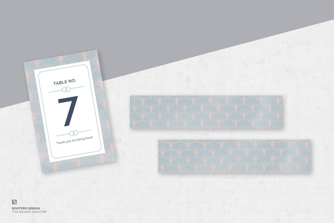 淡雅风格装饰边框婚礼邀请设计素材包 Wedding Invitation插图(7)