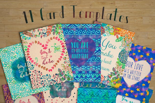 梦幻水彩设计套装 Watercolor Kit + Free Brushes插图(1)