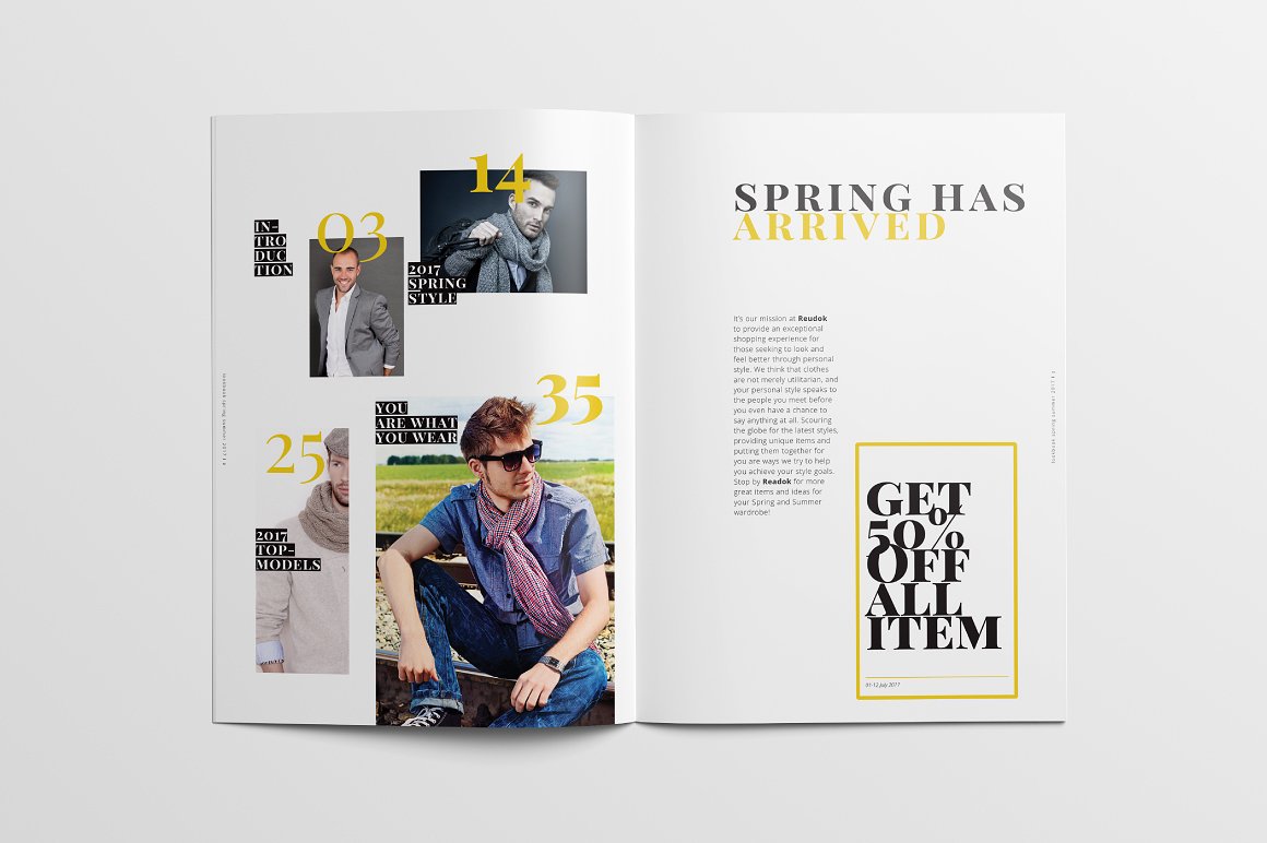 时尚极简的代言人简介杂志模板下载[indd]插图(1)