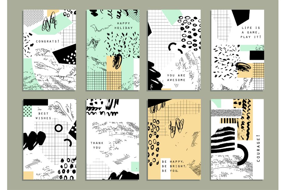 抽象派主义艺术插画设计素材 Graphical mood. EPS & JPEG插图(2)