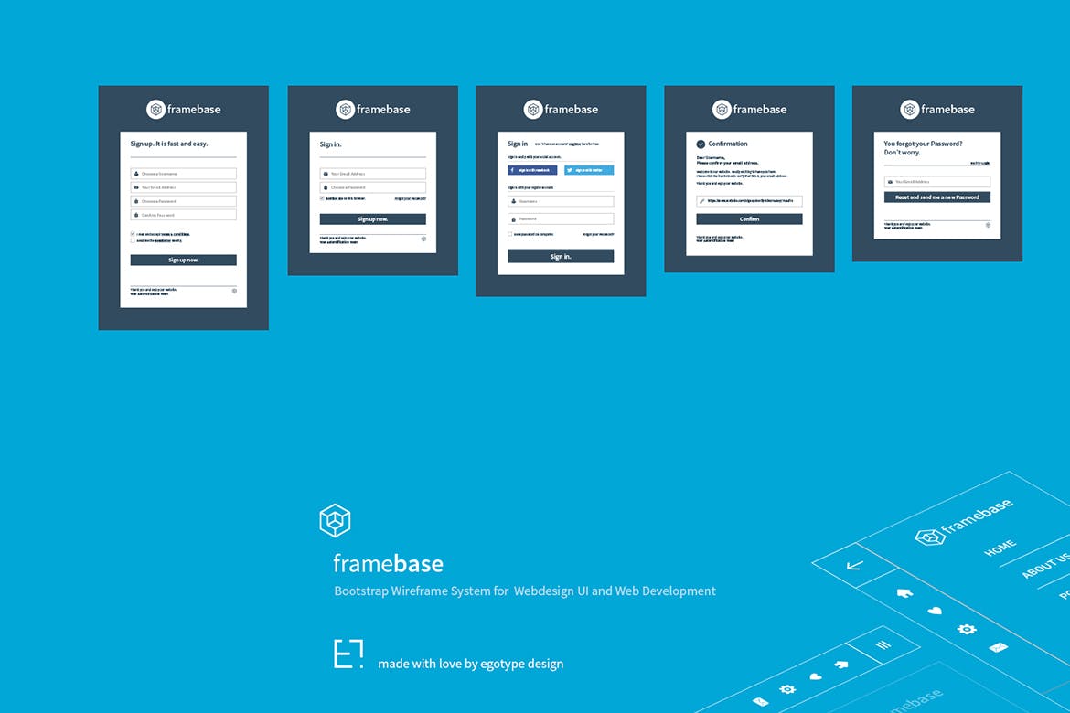 网站登录和注册表单设计AI&PSD模板 Bootstrap Login & Registration Form插图(9)
