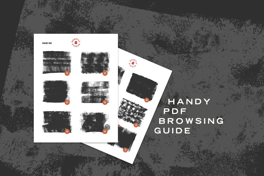 手卷油墨纹理 Hand Rolled Ink Textures插图(4)