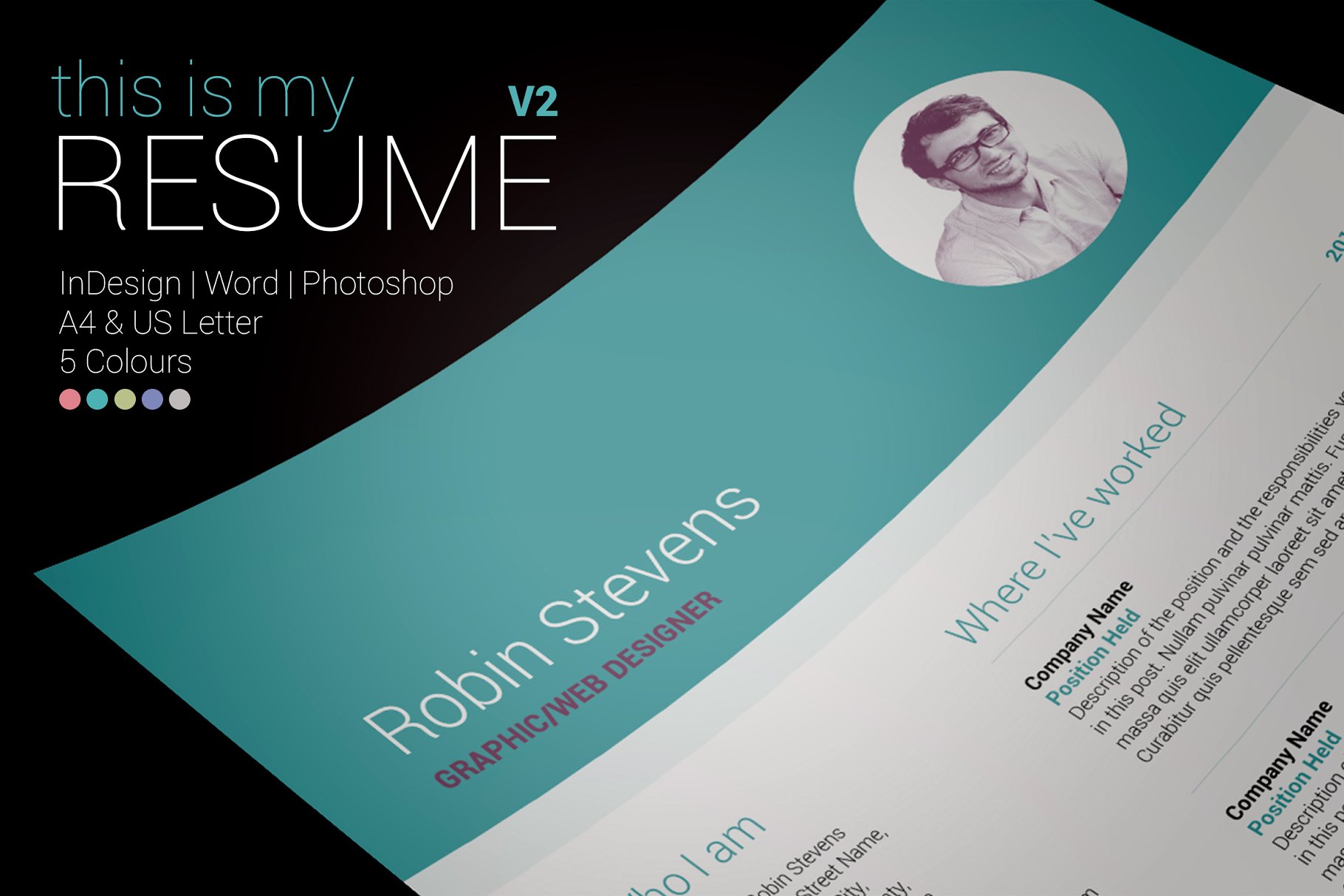 简约两列式求职简历模板 My Resume Version 2插图(1)