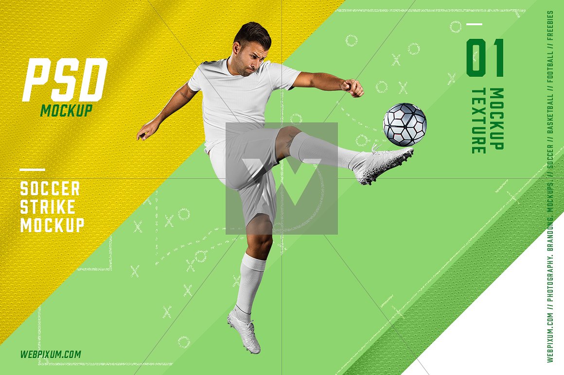 十分动感的世界杯足球运动服球衣样机展示模型mockups插图