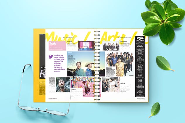 活页精装封面记事本笔记本样机 Spiral Hardbound Book With Folder Cover Mockups插图(4)