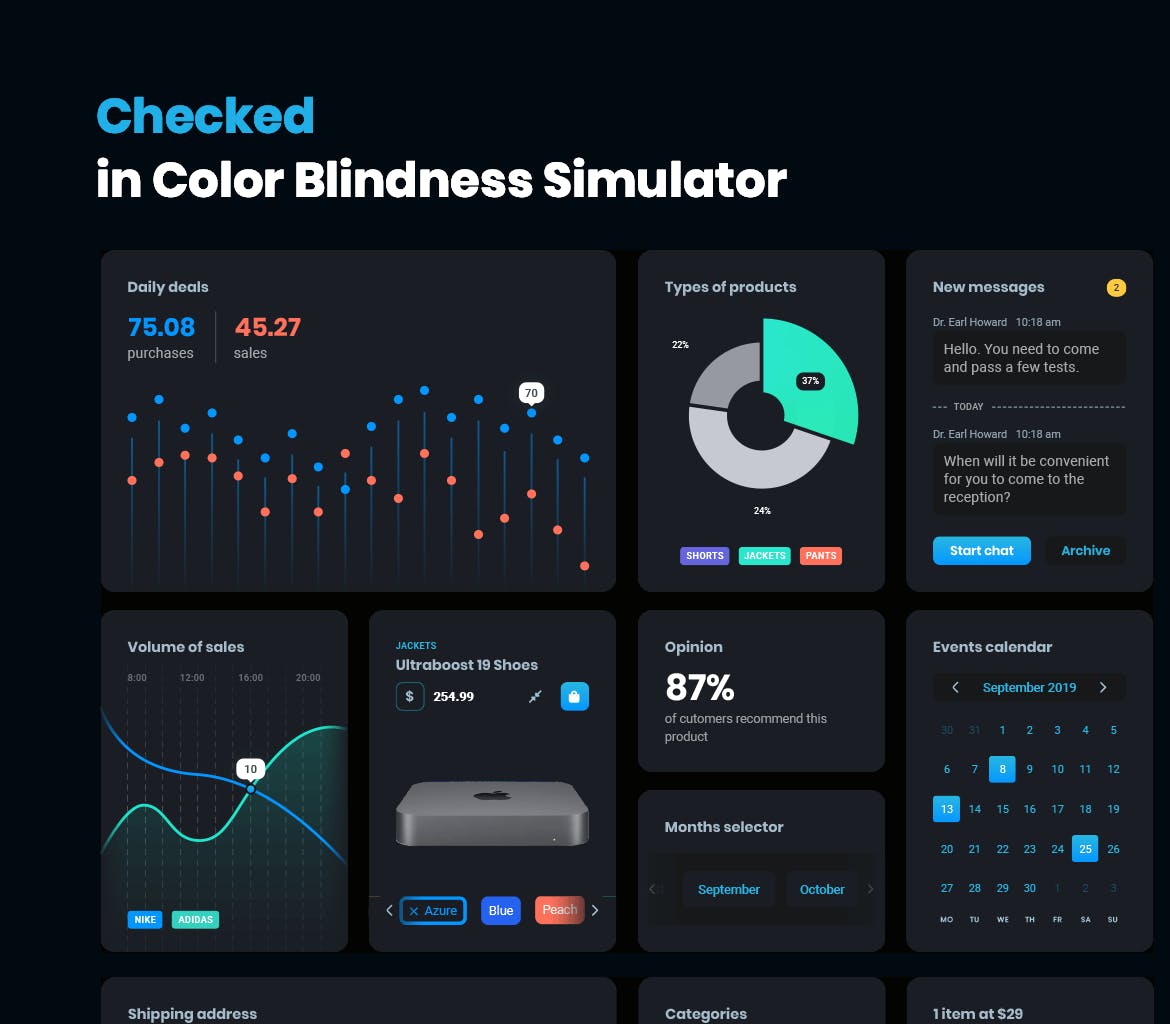 酷黑卡片式设计风格Web&APP用户界面设计套件 Dark cards – User Interface kit插图(7)