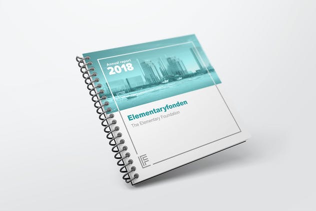 方形活页记事本/笔记本样机V.2 Spiral Book Binding Mockups 02插图(6)