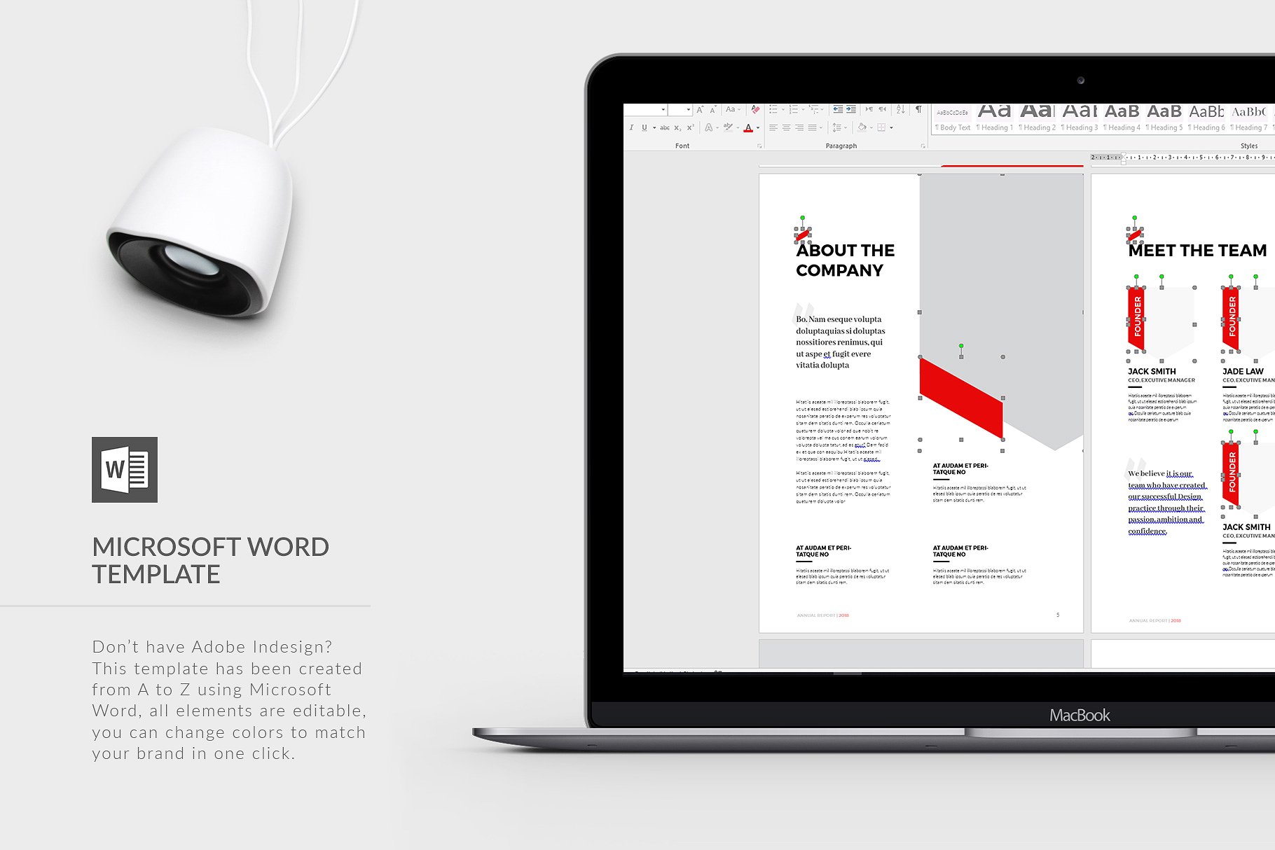 极简主义年度报告杂志模板下载 Sharp Annual Report [indd]插图(1)