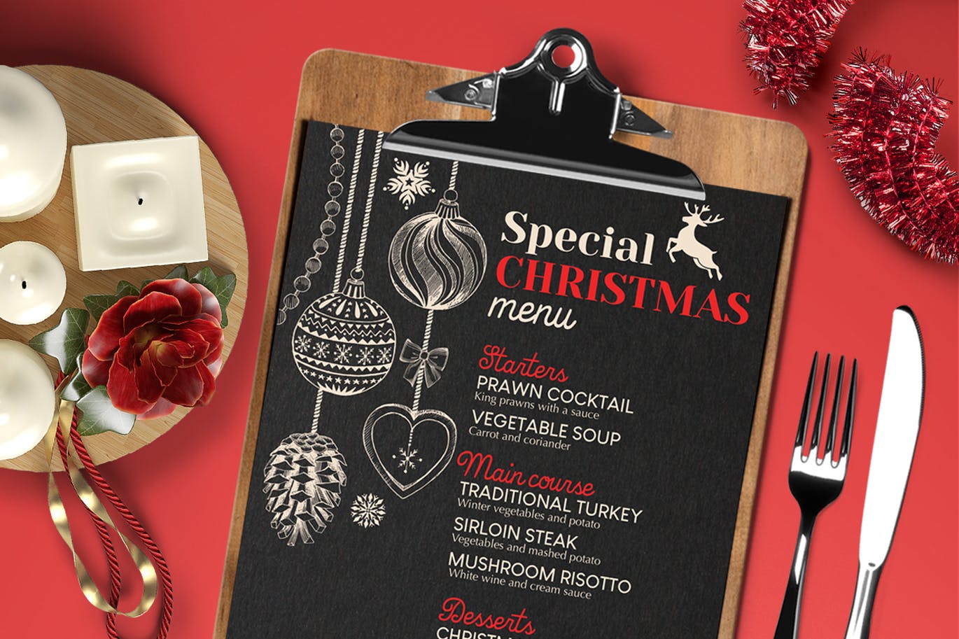 时尚高端圣诞节新年海报DM宣传单设计模板(psd)插图(4)