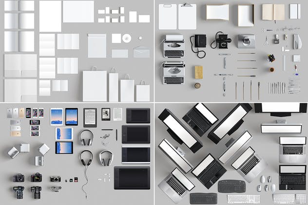 高逼格EDC/办公场景巨无霸设计套件 Hero Stationery Mockup Creator插图(1)