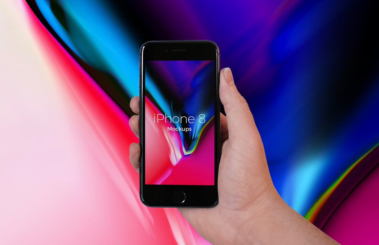 手持 iPhone 8 样机模板 iPhone 8 In Hand Mockups (PSD)插图(6)