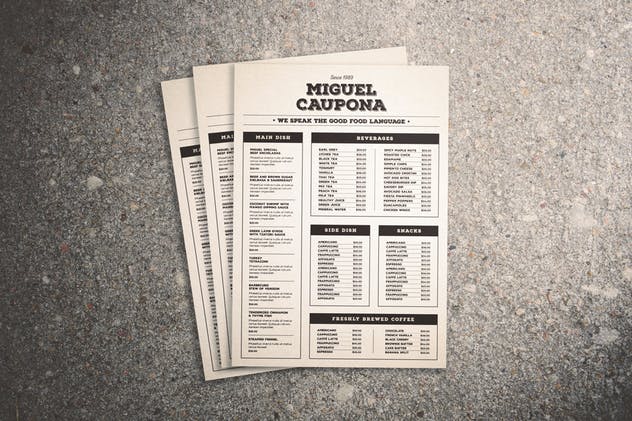 经典美食菜谱菜单设计模板 Classic Food Menu插图(8)