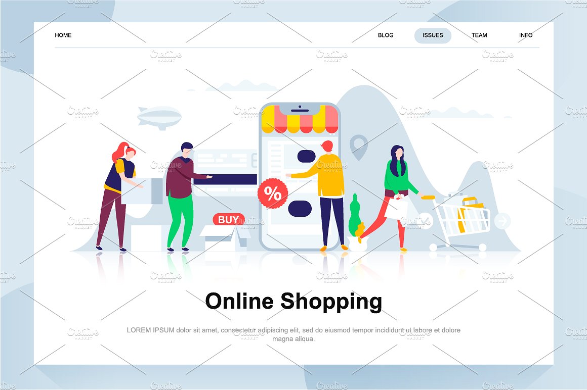 现代化扁平设计理念Web仪表盘登录页面模板 Landing Page Templates插图(11)
