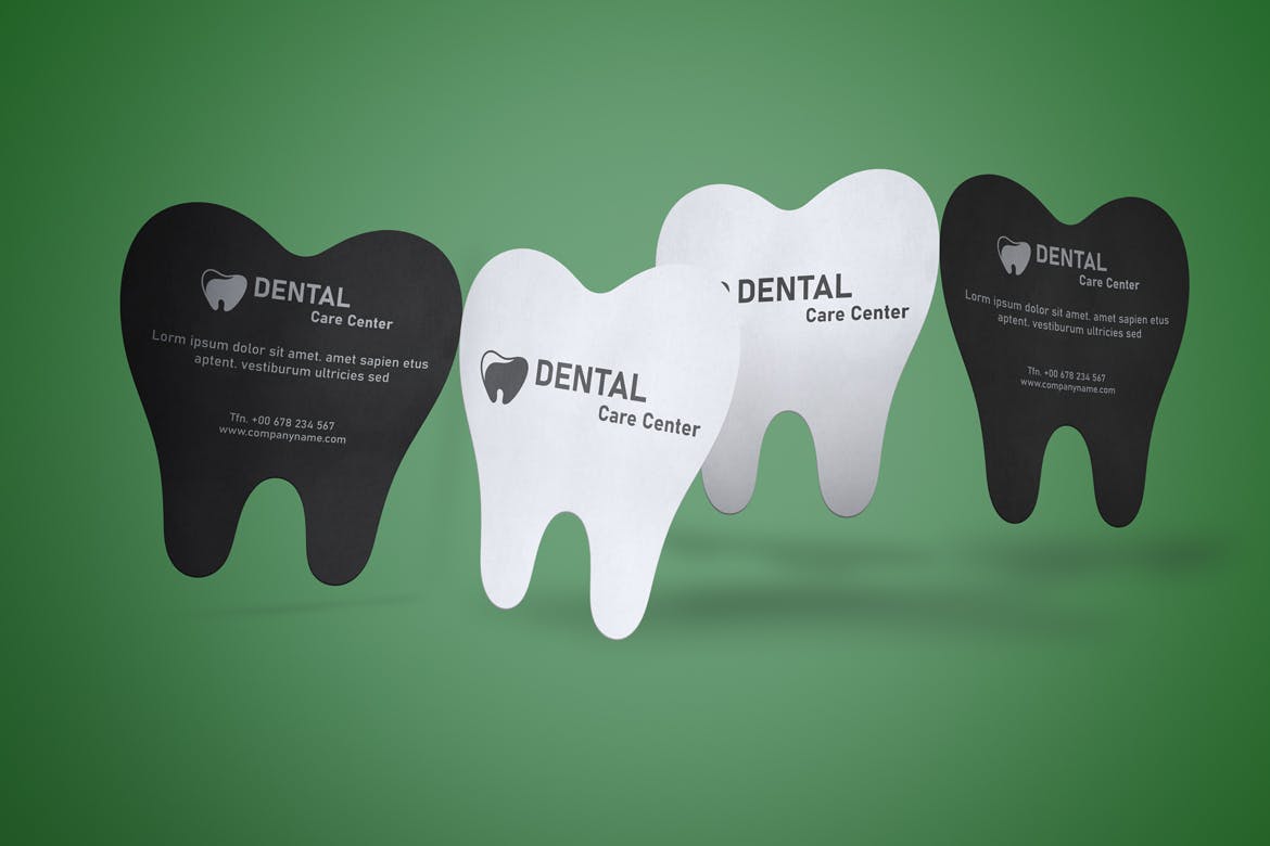 DieCut裁切工艺折叠卡片设计图素材库精选 DieCut Bi-Fold Card Mockup插图(6)