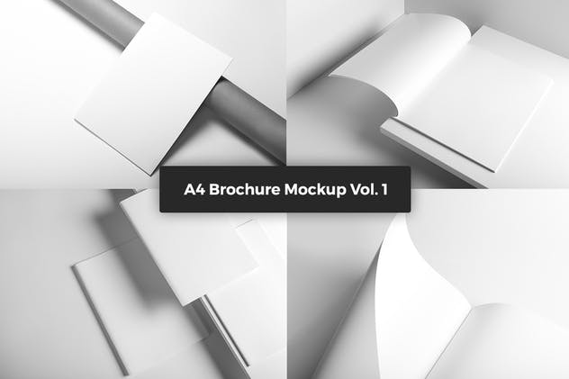 企业画册产品手册样机模板v1 Portrait Brochure Mockup Vol. 1插图(6)