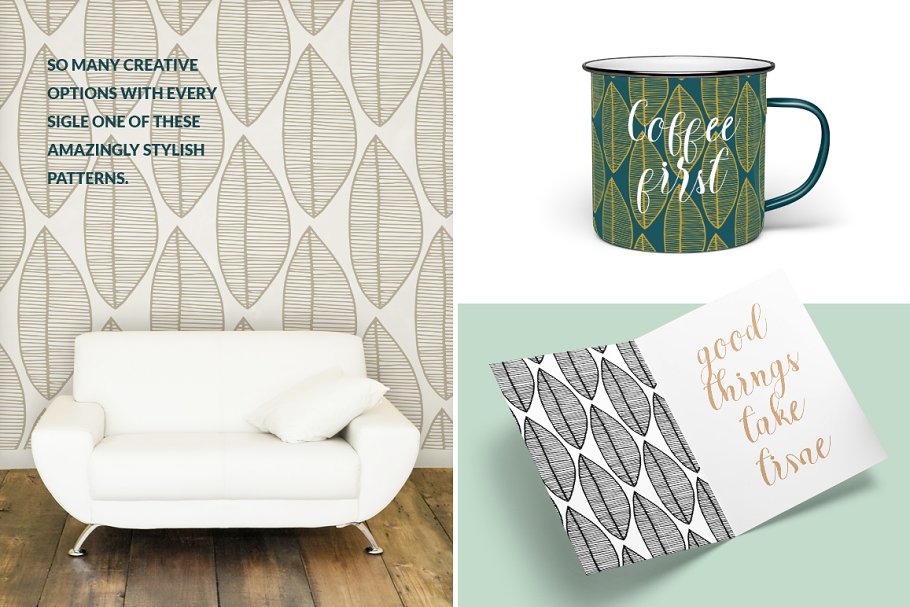 春天森林无缝图案纹理 Spring Forest Seamless Patterns插图(4)