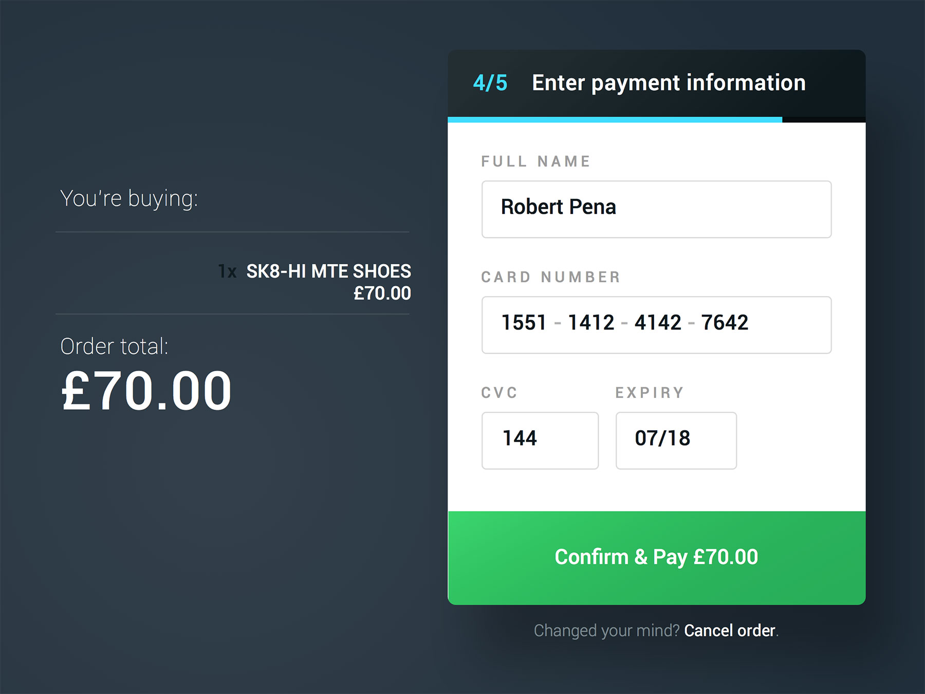 Payment Information Form