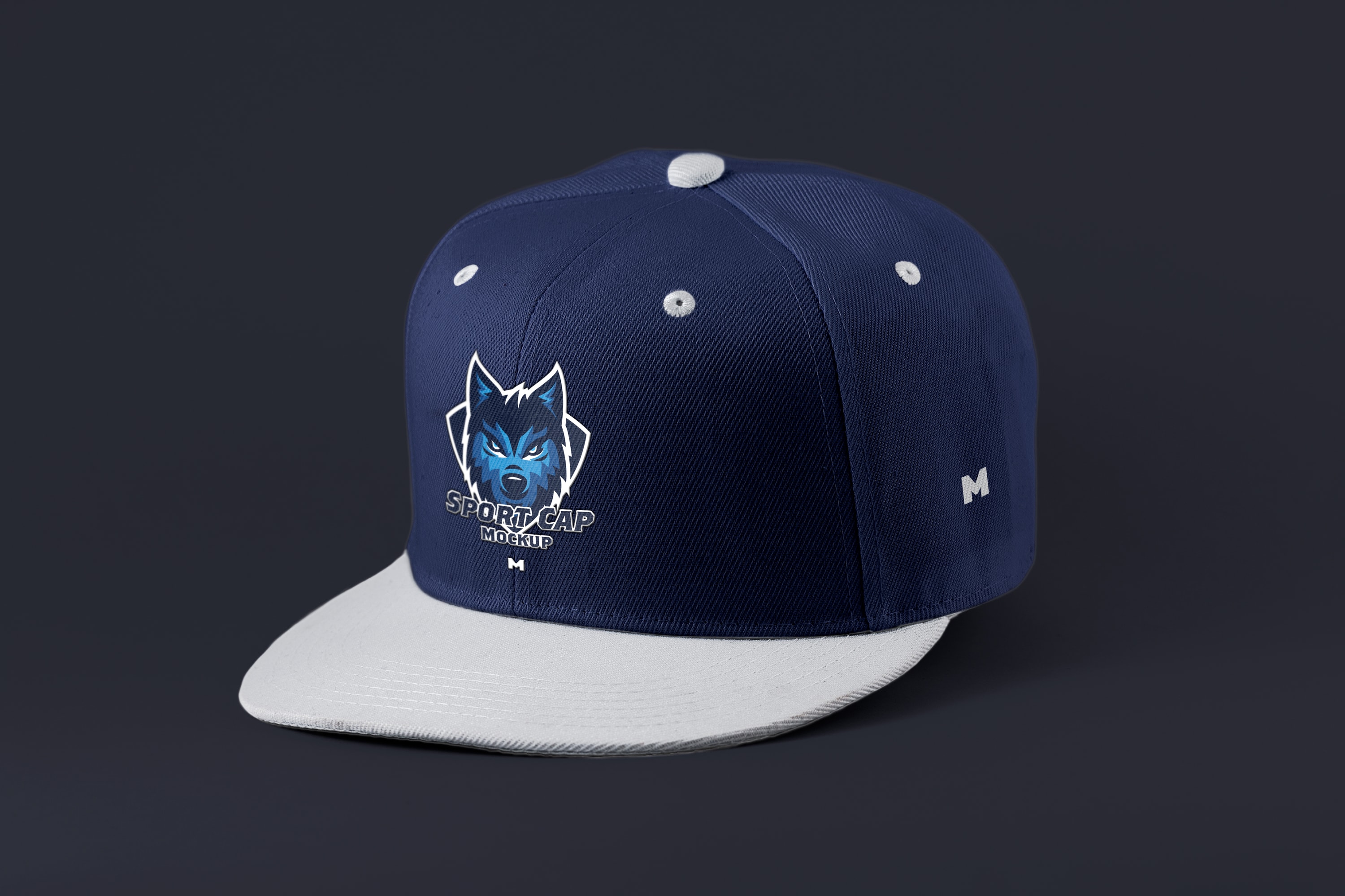 运动帽品牌设计前视图样机模板01 Sports Cap Semi Front View Mockup 01插图(7)