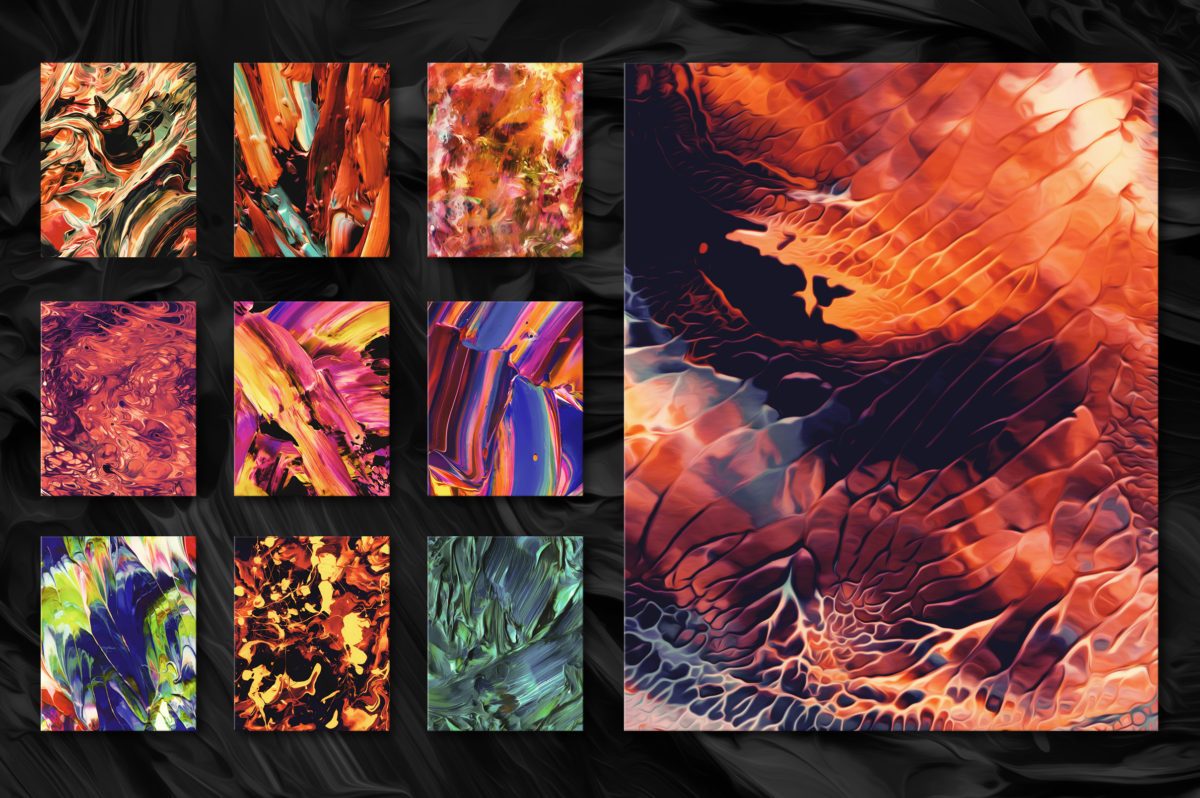 创意抽象纹理系列：100个高分辨率抽象流体绘画 Flow, Vol. 1插图(13)