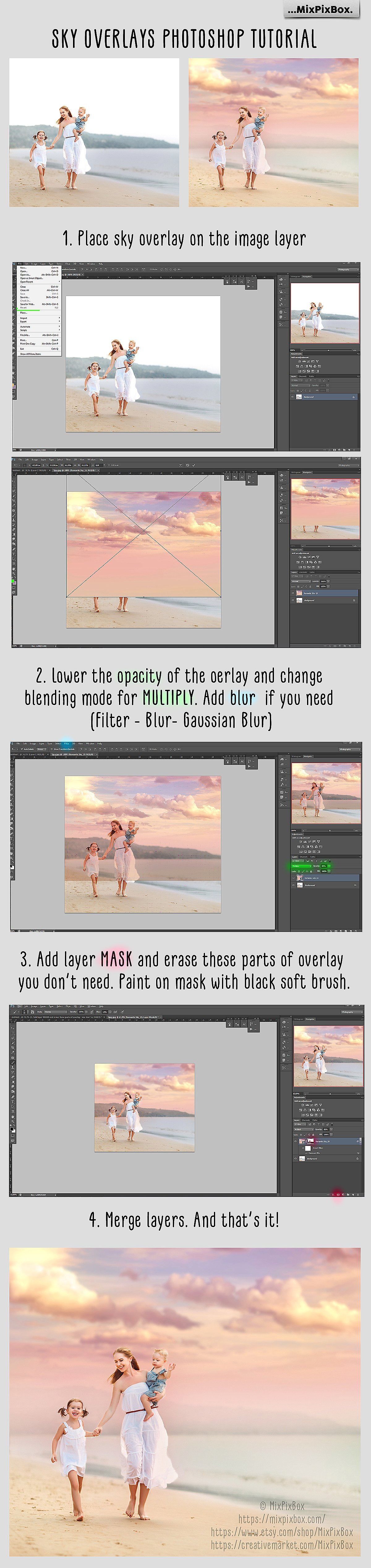 浪漫天空叠层背景纹理 60 Romantic Sky Overlays插图(4)