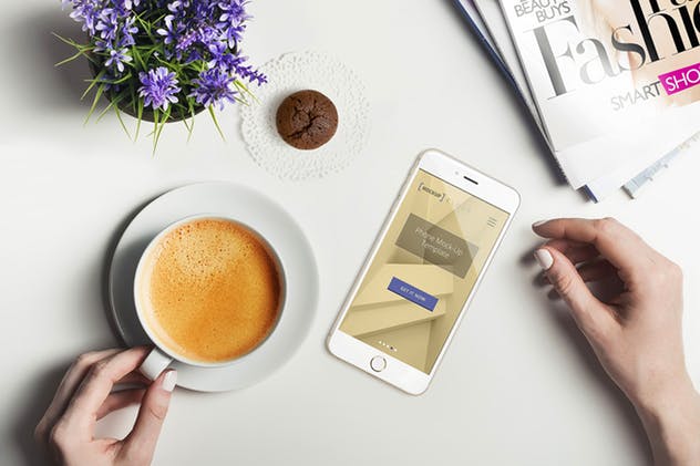 真实场景iPhone智能手机样机展示模板 Smartphone Mockup / Real Environment插图(1)