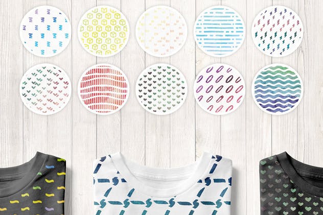 手绘无缝水彩图案纹理合集 Rosalie Seamless Watercolor Patterns插图(2)