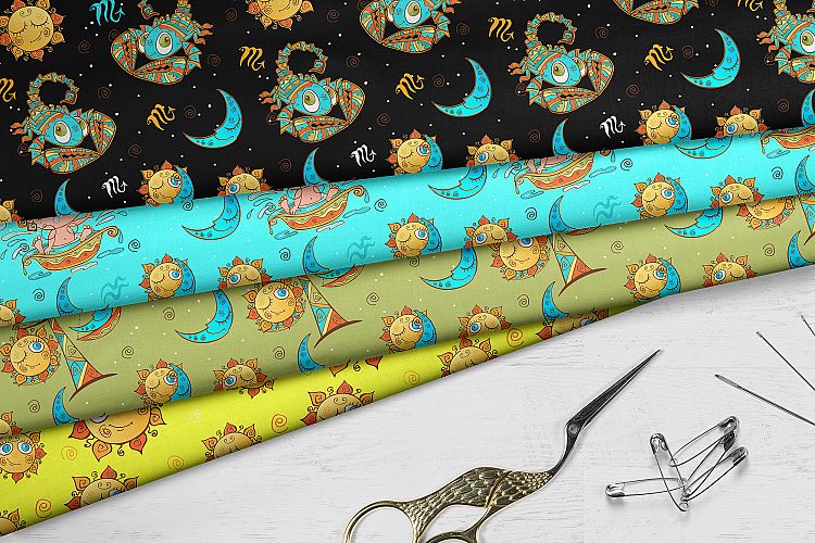 创意可爱风格十二星座插画合集插图(8)