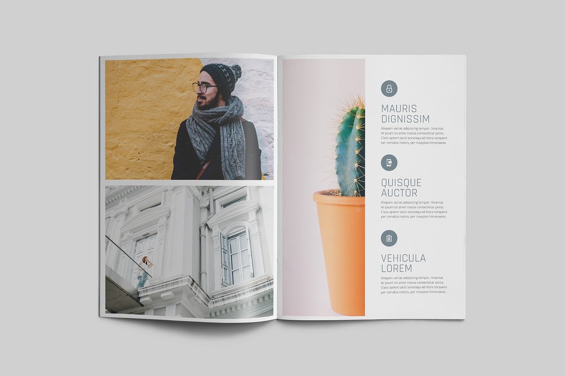 100页漂亮极简的商业化杂志模板下载[indd]插图(7)